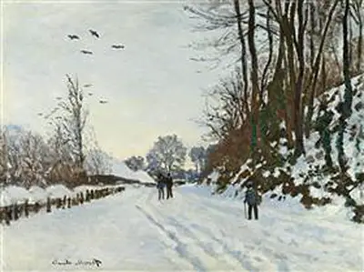 The Road to the Farm of Saint-Simeon in Winter Claude Monet